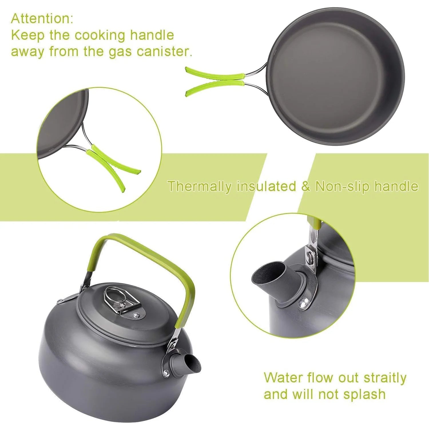 10 Piece Aluminum Camping Mess Kit