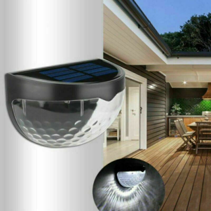 2-12PCS Solar Powered LED Wall Lights Door Fence Light Outdoor Garden Lamp Light